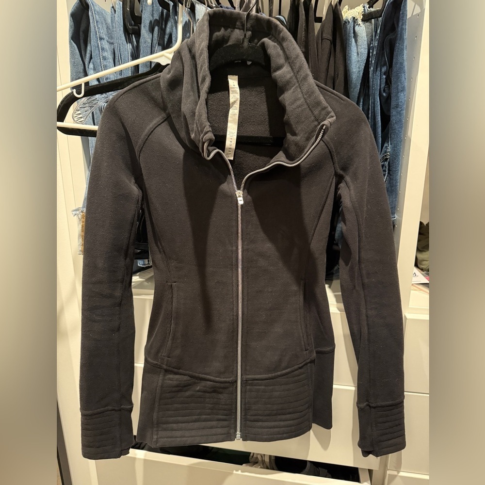 lululemon athletica Black Utility Sweatshirt Jacket - Picture 3 of 4